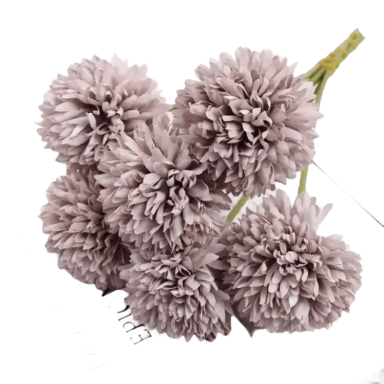 Pink and White Silk Kiku Flowers Bouquet Flower by Yajia Decorative Store