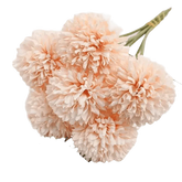 Pink and White Silk Kiku Flowers Bouquet Flower by Yajia Decorative Store