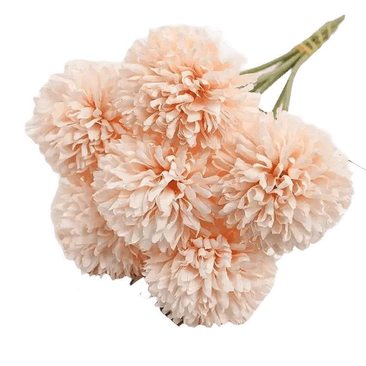 Pink and White Silk Kiku Flowers Bouquet Flower by Yajia Decorative Store