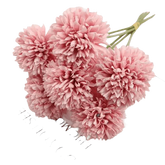 Pink and White Silk Kiku Flowers Bouquet Flower by Yajia Decorative Store