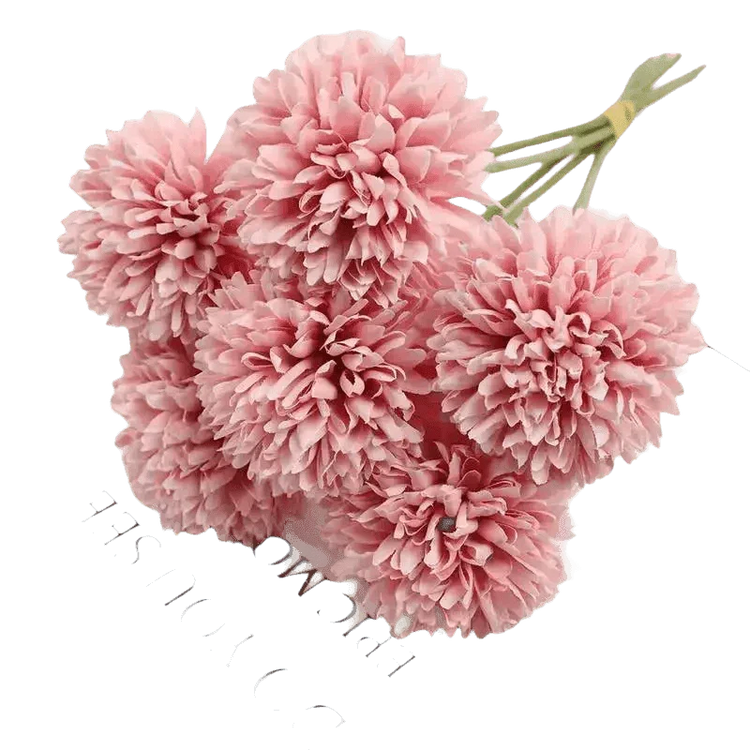 Pink and White Silk Kiku Flowers Bouquet Flower by Yajia Decorative Store