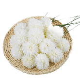 Pink and White Silk Kiku Flowers Bouquet Flower by Yajia Decorative Store