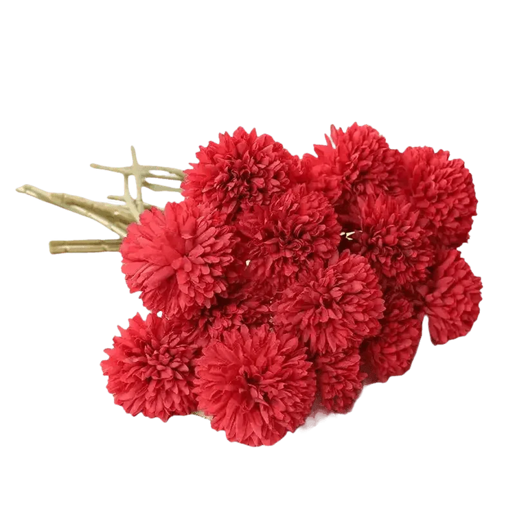 Pink and White Silk Kiku Flowers Bouquet Flower by Yajia Decorative Store