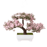 Pink Bonsai Small Tree Pot Artificial Plant fake trees by Wonderful Ween Store