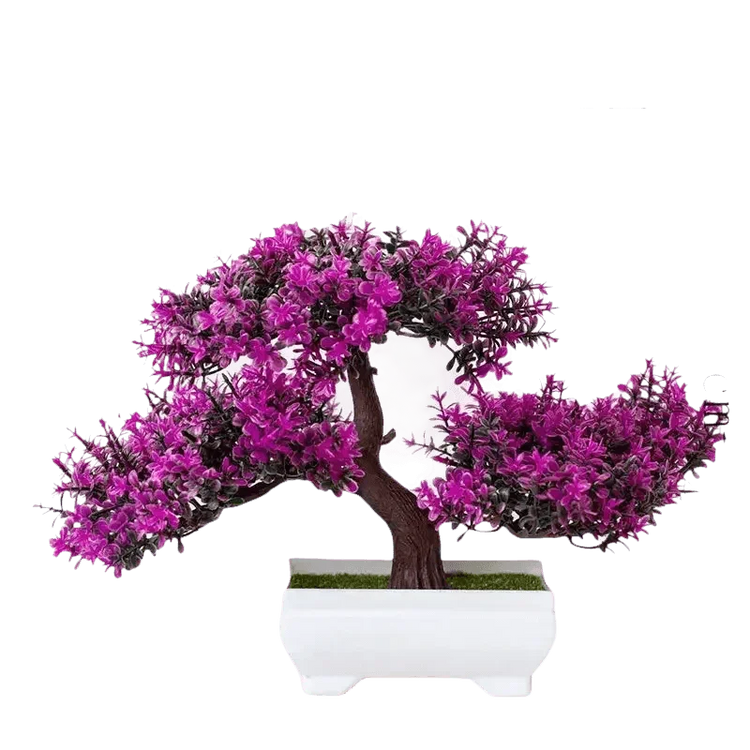 Pink Bonsai Small Tree Pot Artificial Plant fake trees by Wonderful Ween Store
