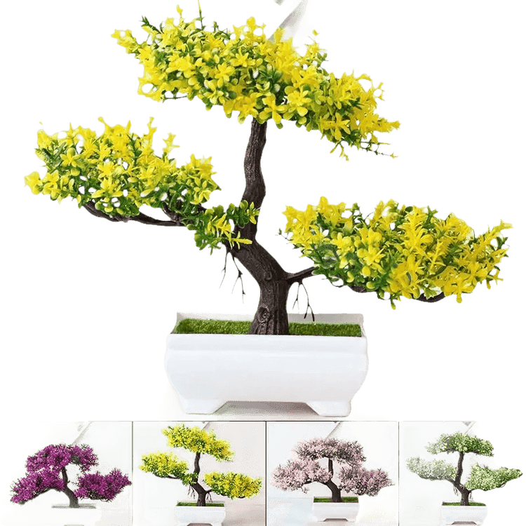 Pink Bonsai Small Tree Pot Artificial Plant fake trees by Wonderful Ween Store