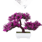 Pink Bonsai Small Tree Pot Artificial Plant fake trees by Wonderful Ween Store