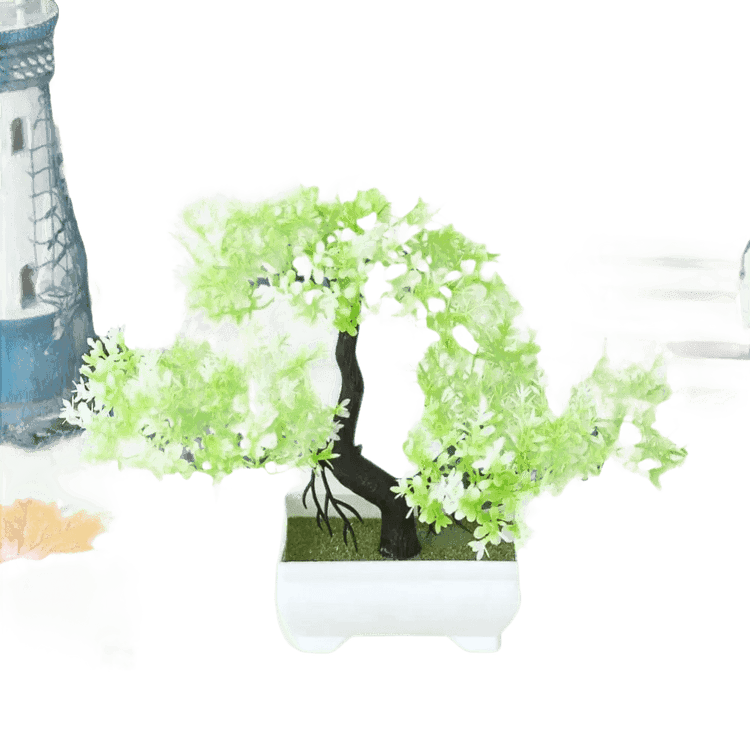 Pink Bonsai Small Tree Pot Artificial Plant fake trees by Wonderful Ween Store