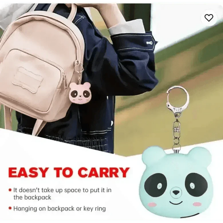 Pink Panda Cute Rechargeable Personal Alarm Keychain Personal Alarm by eboy2050GIFTS