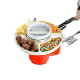 Pink Silicone Snack Bowl with Cup Holder snack bowl by Coldrain Tv Box Store