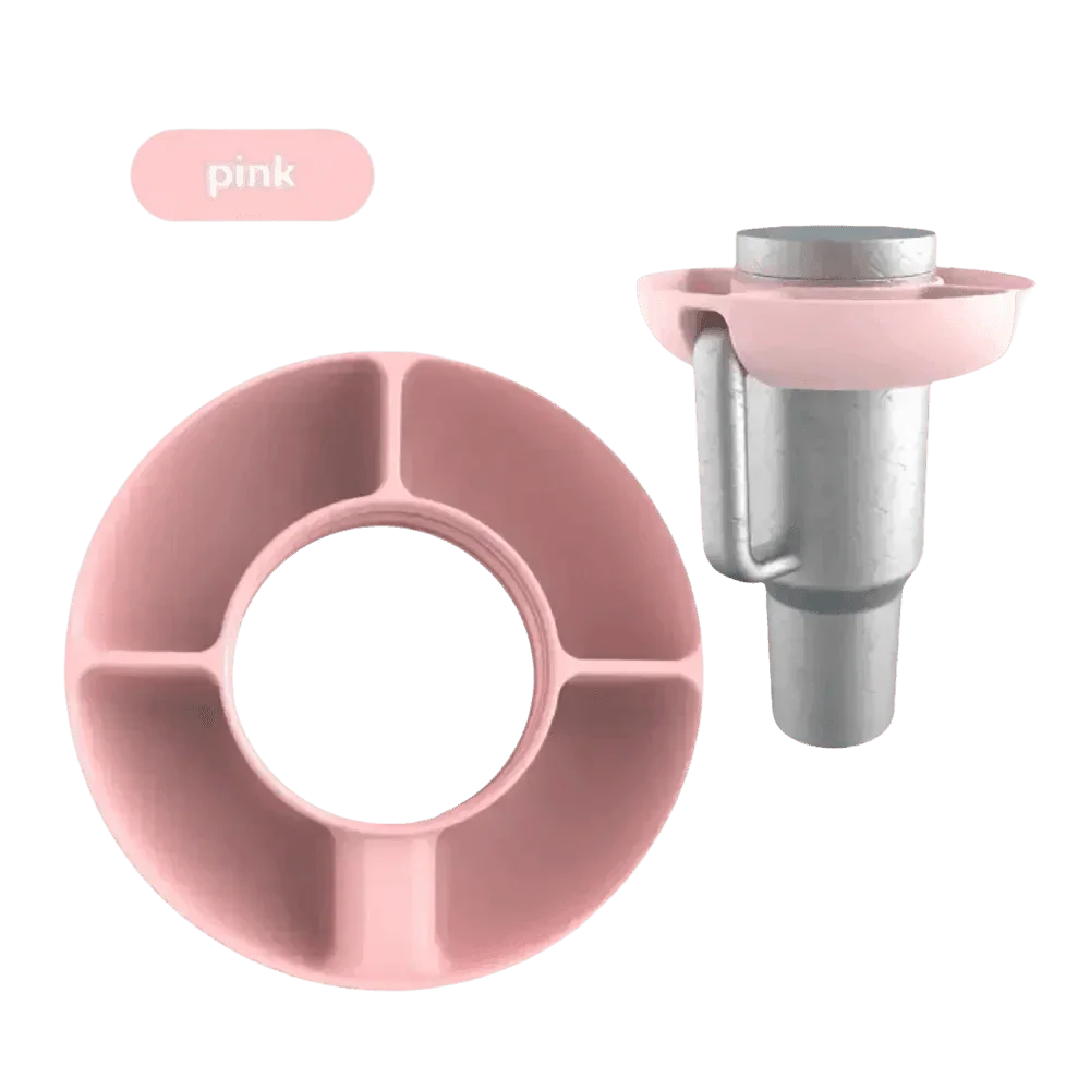 Pink Silicone Snack Bowl with Cup Holder snack bowl by Coldrain Tv Box Store