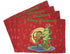 DaDa Bedding Set of 4-Pieces Red Santa Claus Christmas Tapestry Placemats 13” x 19” (17615) Placemat by DaDalogy Bedding Collection