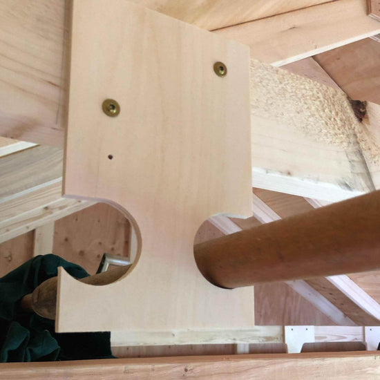 Pole Saw & Pool Skimmer Organizer – Shed Storage Hook for Long Tools Shed Organization by HangThis Up My Shed Organizing System
