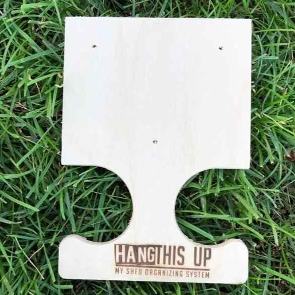 Pole Saw & Pool Skimmer Organizer – Shed Storage Hook for Long Tools Shed Organization by HangThis Up My Shed Organizing System