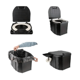 Portable Folding Toilet with Dispenser and Phone Holder portable toilet by TianZe Store Store