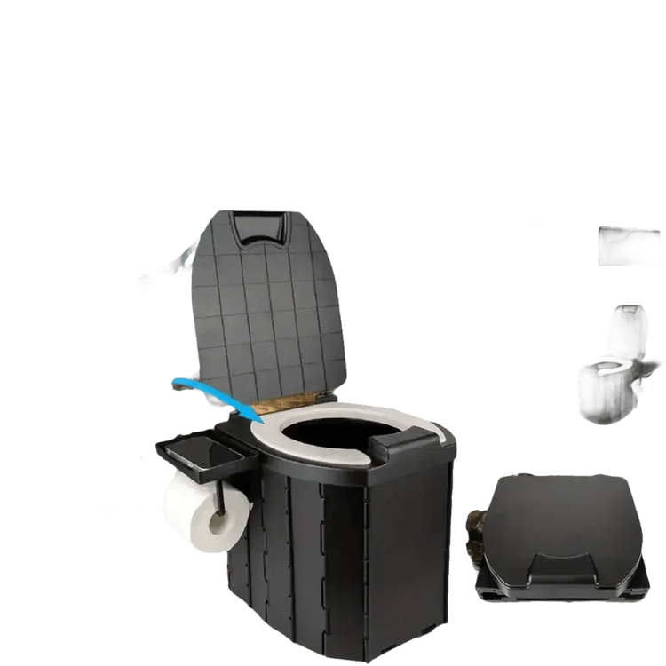 Portable Folding Toilet with Dispenser and Phone Holder portable toilet by TianZe Store Store