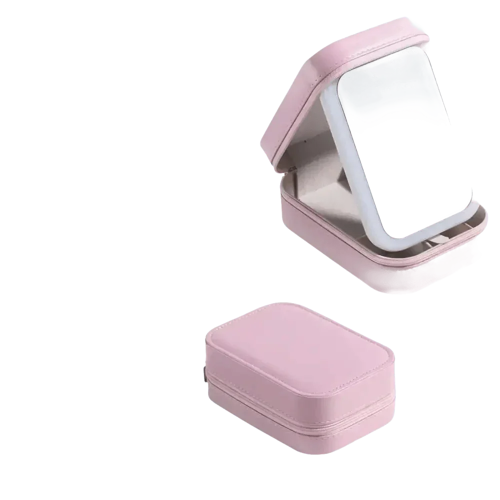 Portable LED Mirror Travel Makeup Box Makeup by DSERS