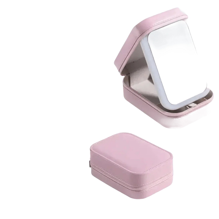 Portable LED Mirror Travel Makeup Box Makeup by DSERS