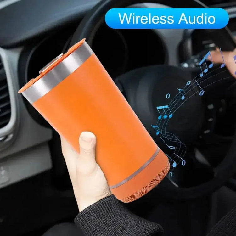 Portable Stainless Steel Insulated Cup Wireless BT Speaker Iced Coffee Cup Stereo Subwoofer Sound Box Gifts for Women and Men Music Mug by Dropshee