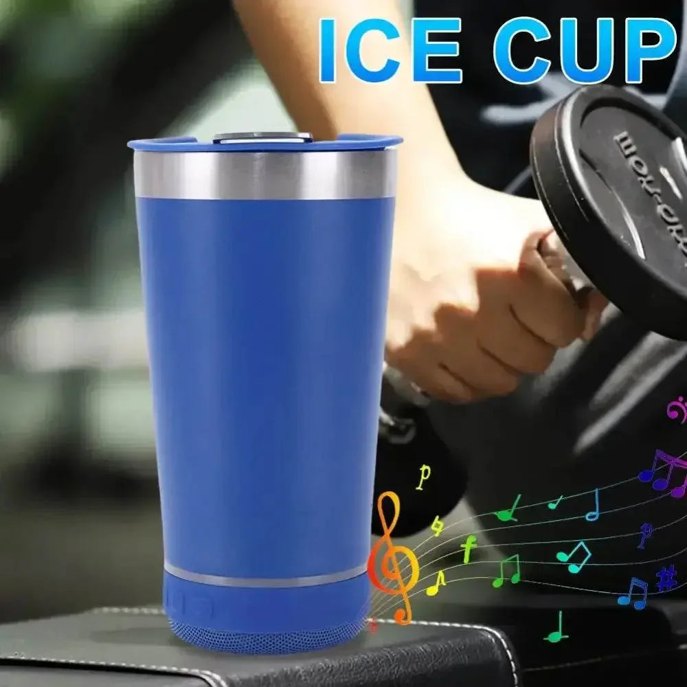 Portable Stainless Steel Insulated Cup Wireless BT Speaker Iced Coffee Cup Stereo Subwoofer Sound Box Gifts for Women and Men Music Mug by Dropshee