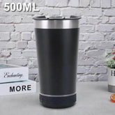 Portable Stainless Steel Insulated Cup Wireless BT Speaker Iced Coffee Cup Stereo Subwoofer Sound Box Gifts for Women and Men Music Mug by Dropshee