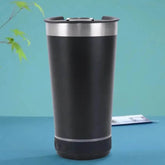 Portable Stainless Steel Insulated Cup Wireless BT Speaker Iced Coffee Cup Stereo Subwoofer Sound Box Gifts for Women and Men Music Mug by Dropshee