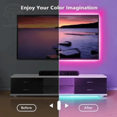 Purple LED Strip Light Television Bluetooth USB LED Strip Light RGB Lights by Sumars Store