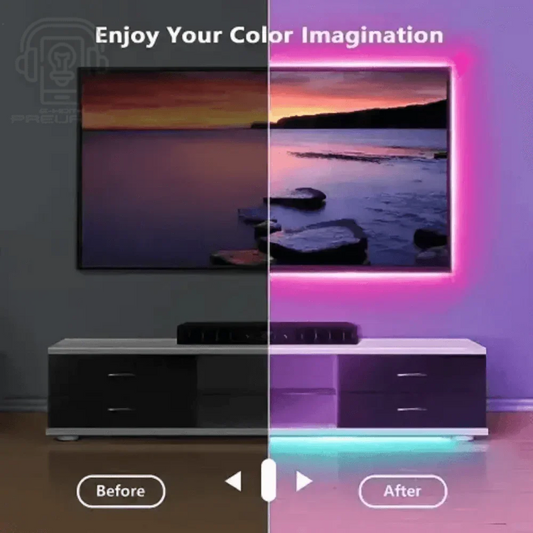 Purple LED Strip Light Television Bluetooth USB LED Strip Light RGB Lights by Sumars Store
