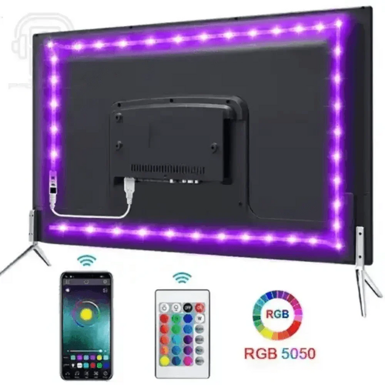 Purple LED Strip Light Television Bluetooth USB LED Strip Light RGB Lights by Sumars Store