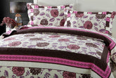 DaDa Bedding Bohemian Purple Blooms Floral Garden Pink Brown Bedspread Set (KBJ1629) Quilts by DaDalogy Bedding Collection
