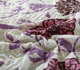 DaDa Bedding Bohemian Purple Blooms Floral Garden Pink Brown Bedspread Set (KBJ1629) Quilts by DaDalogy Bedding Collection