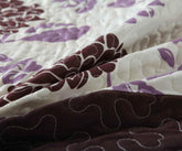 DaDa Bedding Bohemian Purple Blooms Floral Garden Pink Brown Bedspread Set (KBJ1629) Quilts by DaDalogy Bedding Collection
