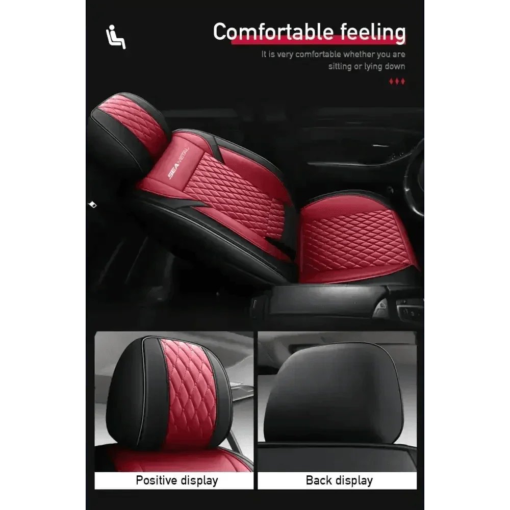 Red and Black Car Seat Cover Set Car seat cover by GiFiFY
