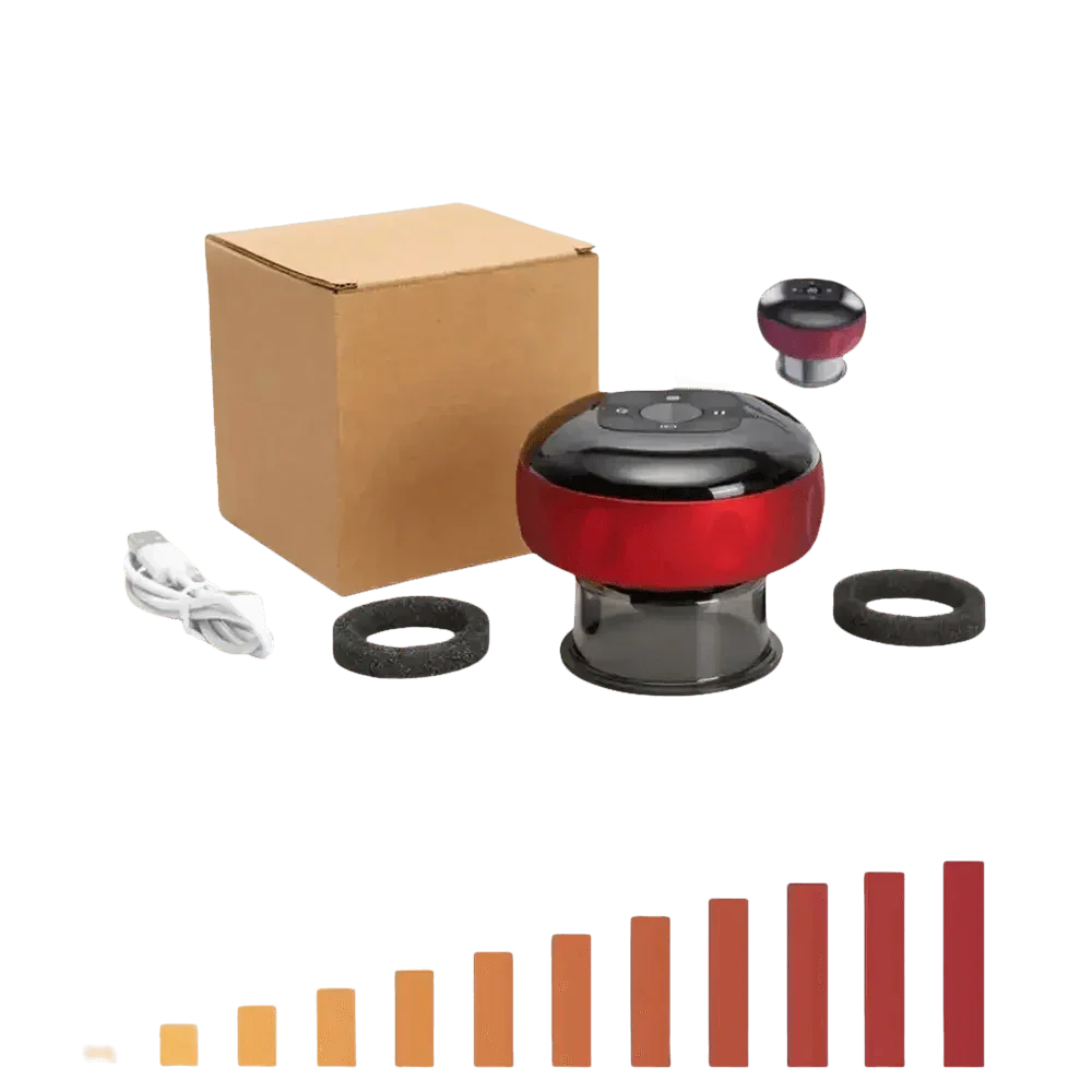 Electric Vacuum Cupping Massager Red Light Heating Electric Vacuum Cupping Massager by MOKARLE Healthy Life Store