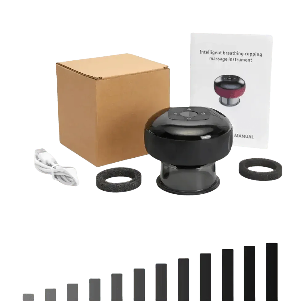 Electric Vacuum Cupping Massager Red Light Heating Electric Vacuum Cupping Massager by MOKARLE Healthy Life Store