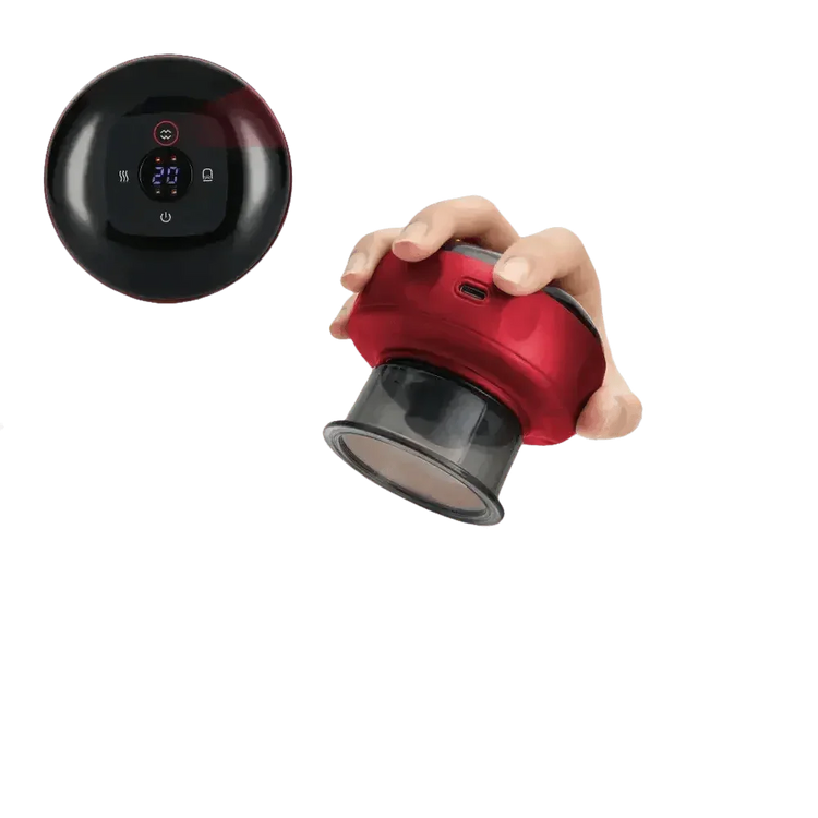 Electric Vacuum Cupping Massager Red Light Heating Electric Vacuum Cupping Massager by MOKARLE Healthy Life Store
