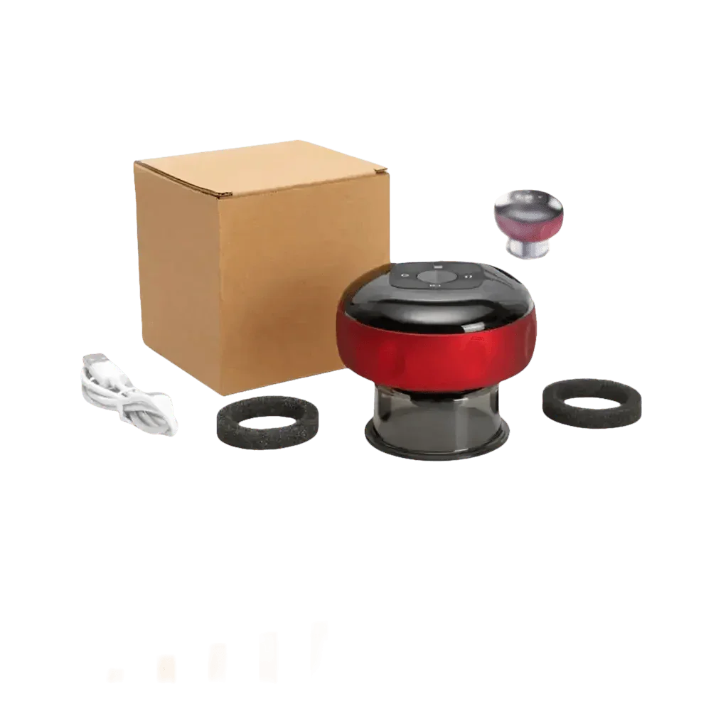 Electric Vacuum Cupping Massager Red Light Heating Electric Vacuum Cupping Massager by MOKARLE Healthy Life Store