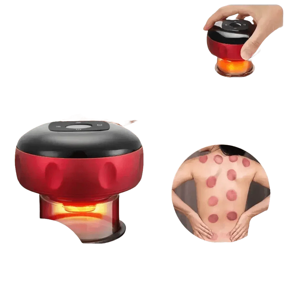 Electric Vacuum Cupping Massager Red Light Heating Electric Vacuum Cupping Massager by MOKARLE Healthy Life Store