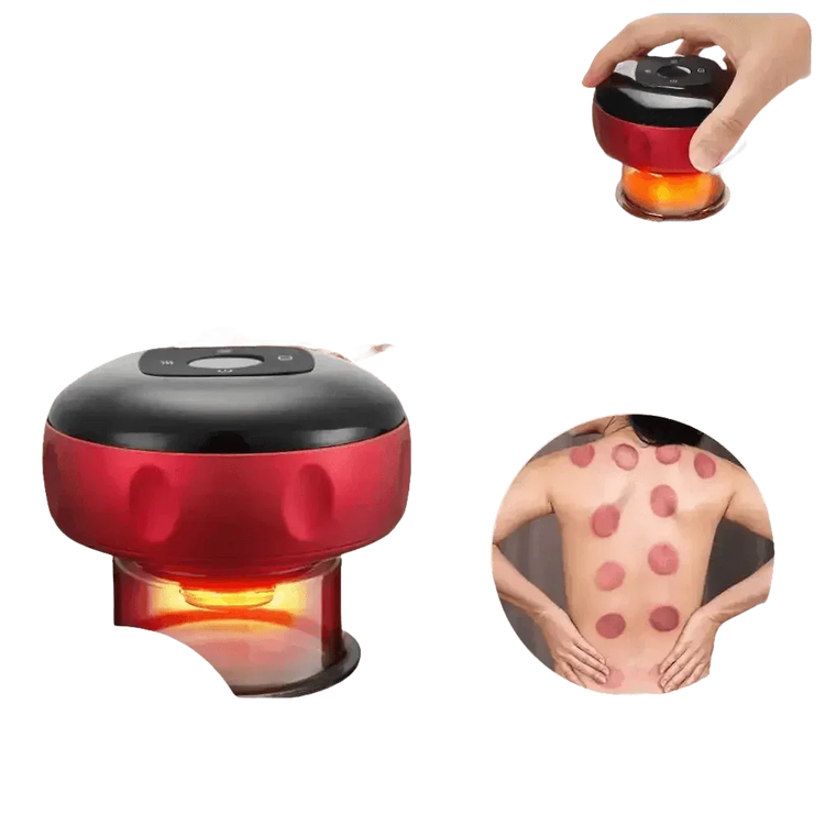 Electric Vacuum Cupping Massager Red Light Heating Electric Vacuum Cupping Massager by MOKARLE Healthy Life Store