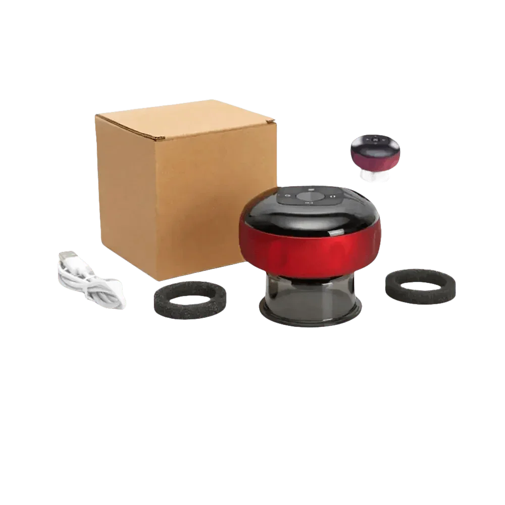 Electric Vacuum Cupping Massager Red Light Heating Electric Vacuum Cupping Massager by MOKARLE Healthy Life Store