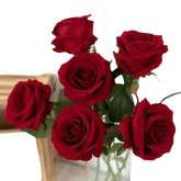 Red Roses in Vase Beautiful Silk Artificial Rose Flowers Roses by Kahaul Official Store