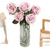 Red Roses in Vase Beautiful Silk Artificial Rose Flowers Roses by Kahaul Official Store