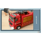 Red Toy Fire Truck with Sprayable Water Tank Fire Truck by DSERS
