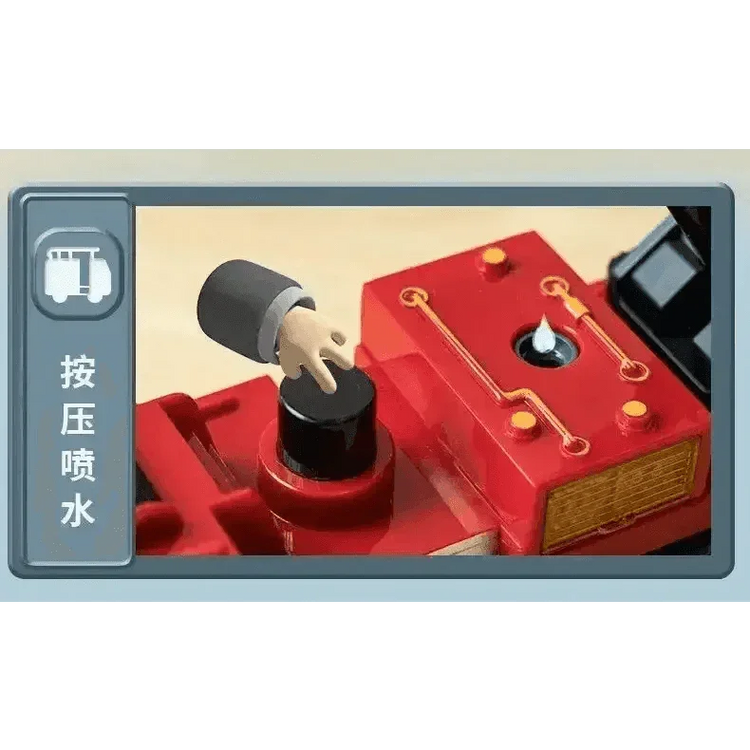 Red Toy Fire Truck with Sprayable Water Tank Fire Truck by DSERS