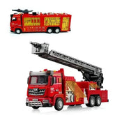 Red Toy Fire Truck with Sprayable Water Tank Fire Truck by DSERS