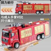 Red Toy Fire Truck with Sprayable Water Tank Fire Truck by DSERS