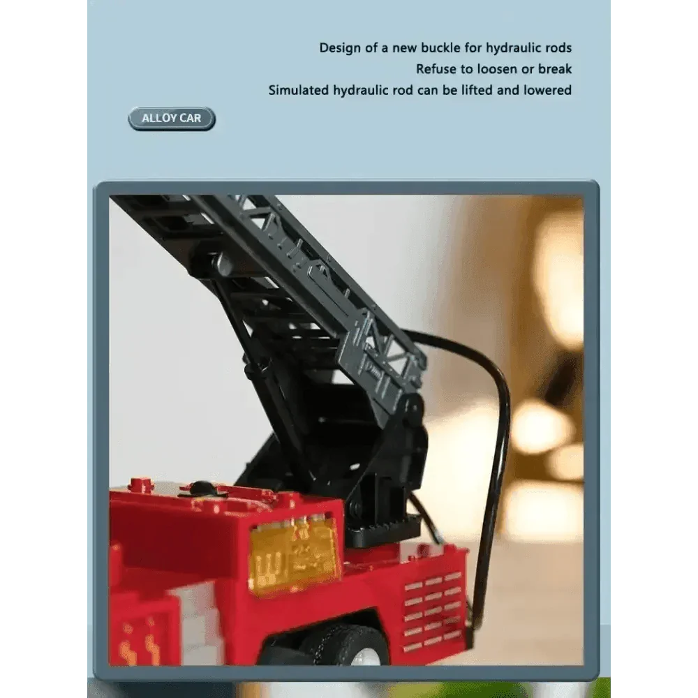 Red Toy Fire Truck with Sprayable Water Tank Fire Truck by DSERS