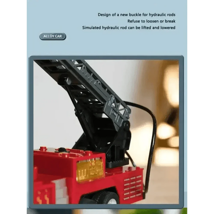 Red Toy Fire Truck with Sprayable Water Tank Fire Truck by DSERS