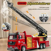 Red Toy Fire Truck with Sprayable Water Tank Fire Truck by DSERS