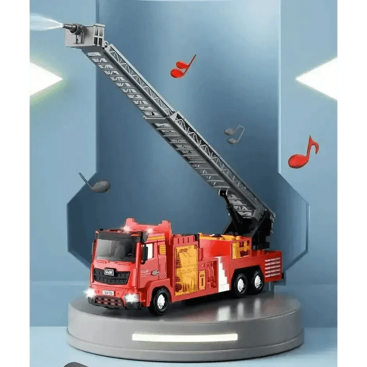Red Toy Fire Truck with Sprayable Water Tank Fire Truck by DSERS